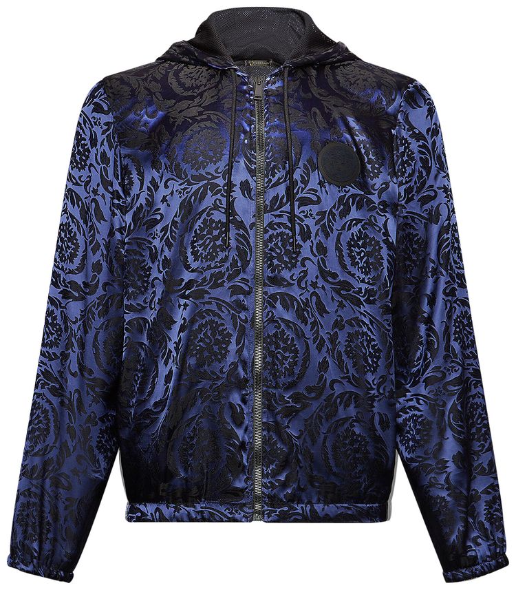 Versace Barocco Print Gym Jacket Blue