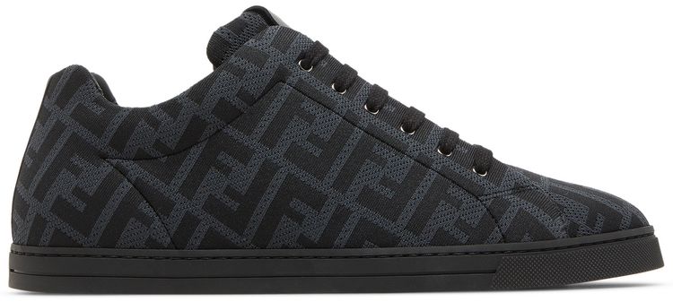 Fendi FF Motif Lace Up Low Black