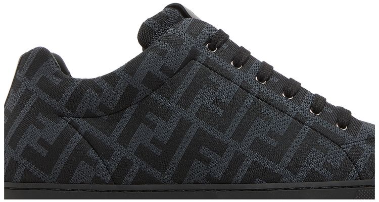 Fendi FF Motif Lace Up Low Black