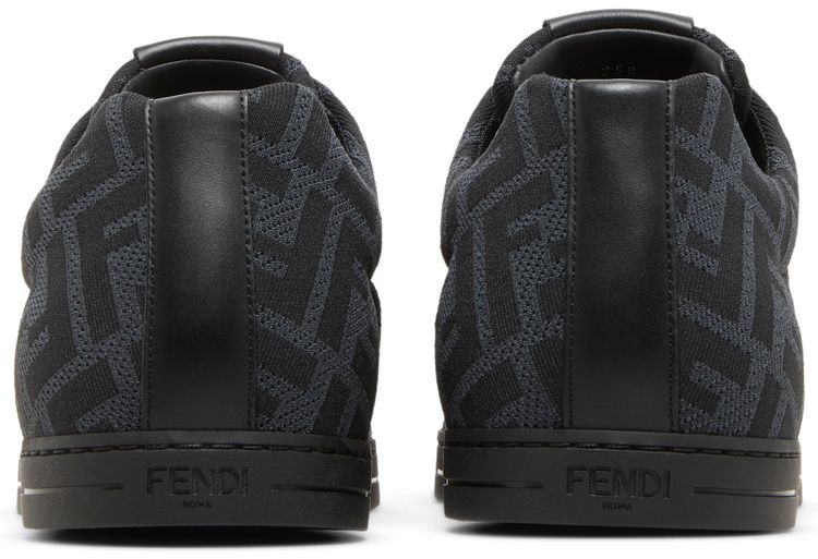 Fendi FF Motif Lace Up Low Black