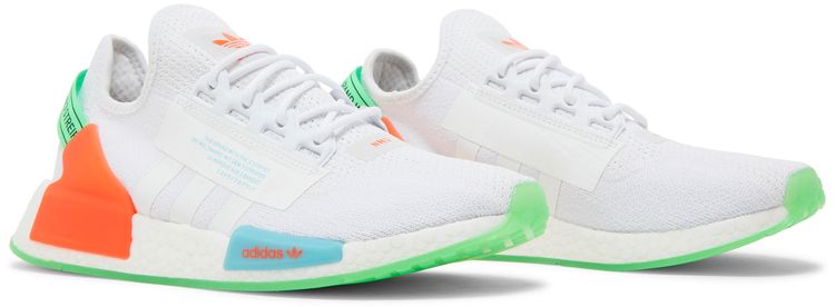 Adidas NMD R1 V2 Glow In The Dark   White Sonic Ink