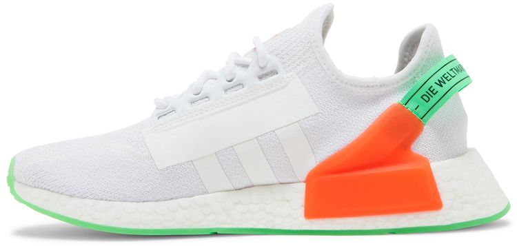 Adidas NMD R1 V2 Glow In The Dark   White Sonic Ink