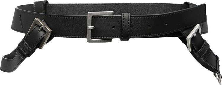 Jacquemus Leather Harness Belt 'Black'