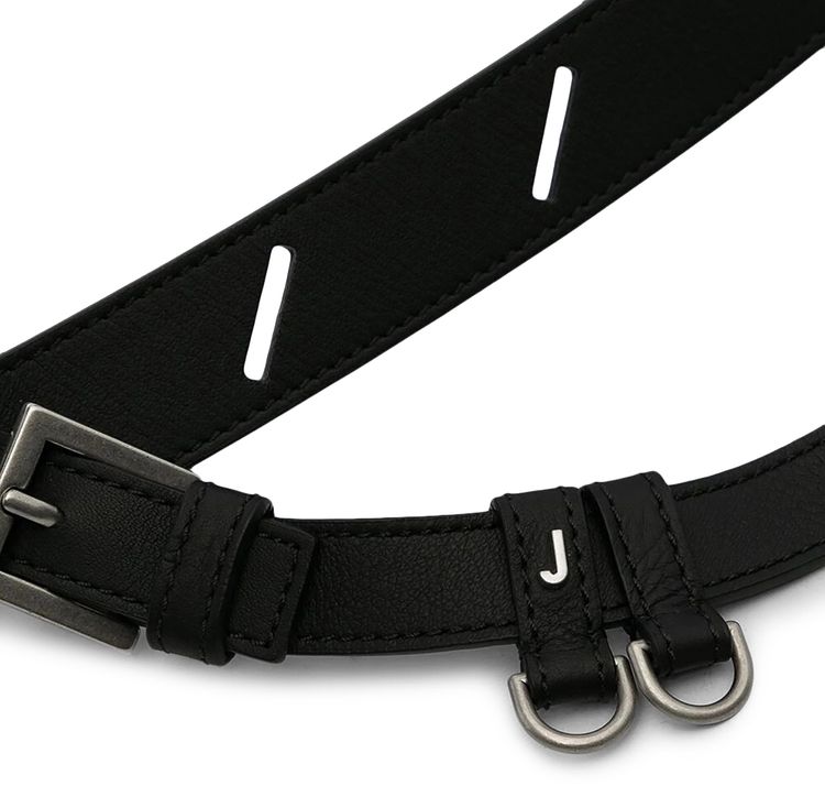 Jacquemus Leather Harness Belt Black