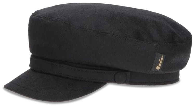Borsalino Brest Flat Cap Black