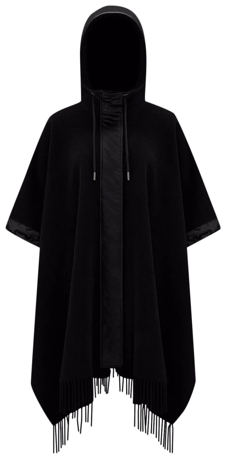 Moncler Wool Cape 'Black' GOAT