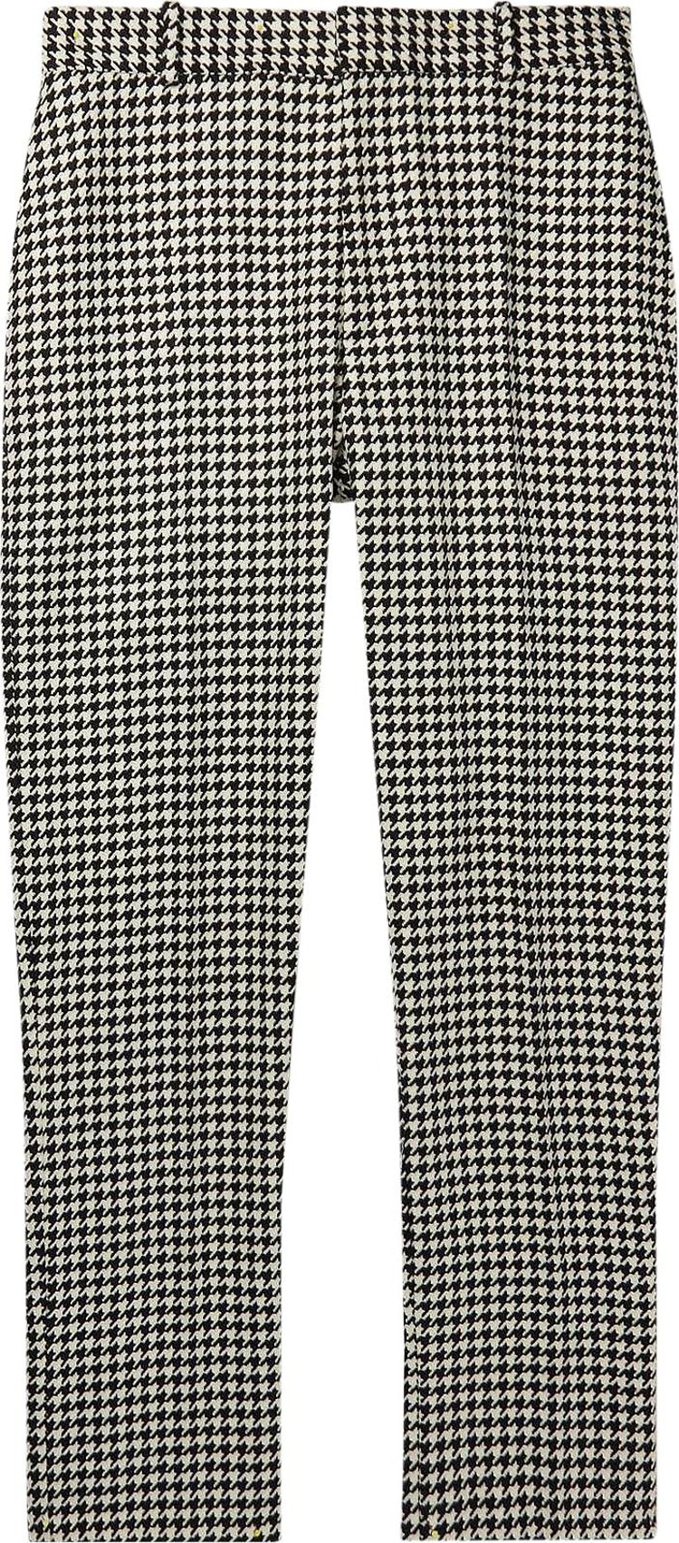 Alexander McQueen Dogtooth Cigarette Trousers 'Black/White'