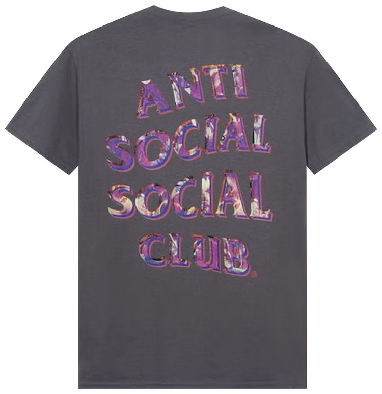 Anti Social Social Club Layer Lock Dark Tee Grey
