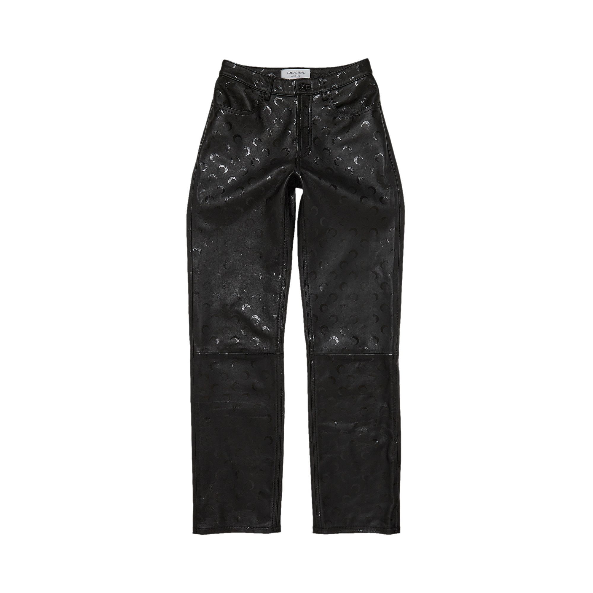Buy Marine Serre Moon Leather Straight Fit Trousers 'All