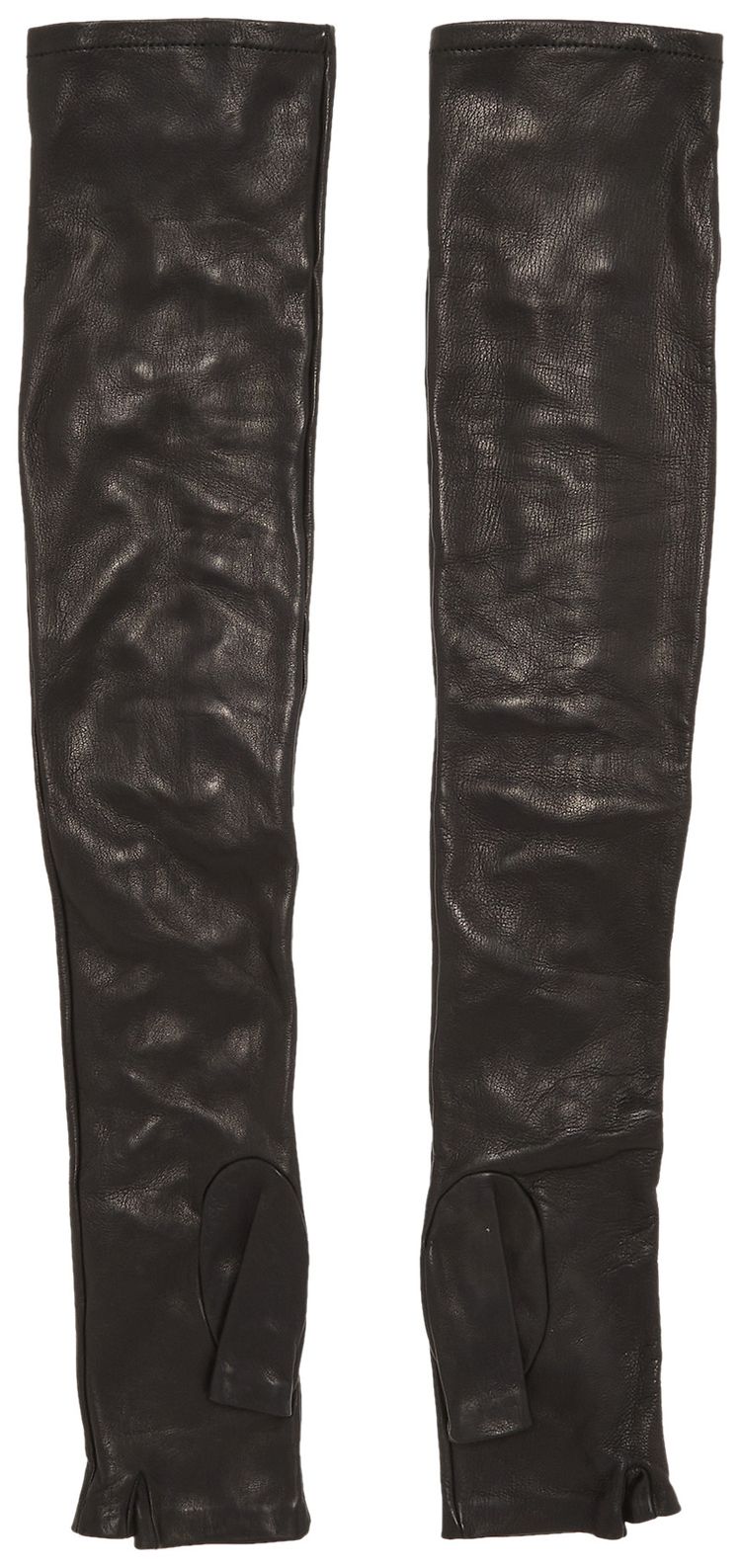 Gucci Leather Fingerless Gloves With Corset Lacing Black