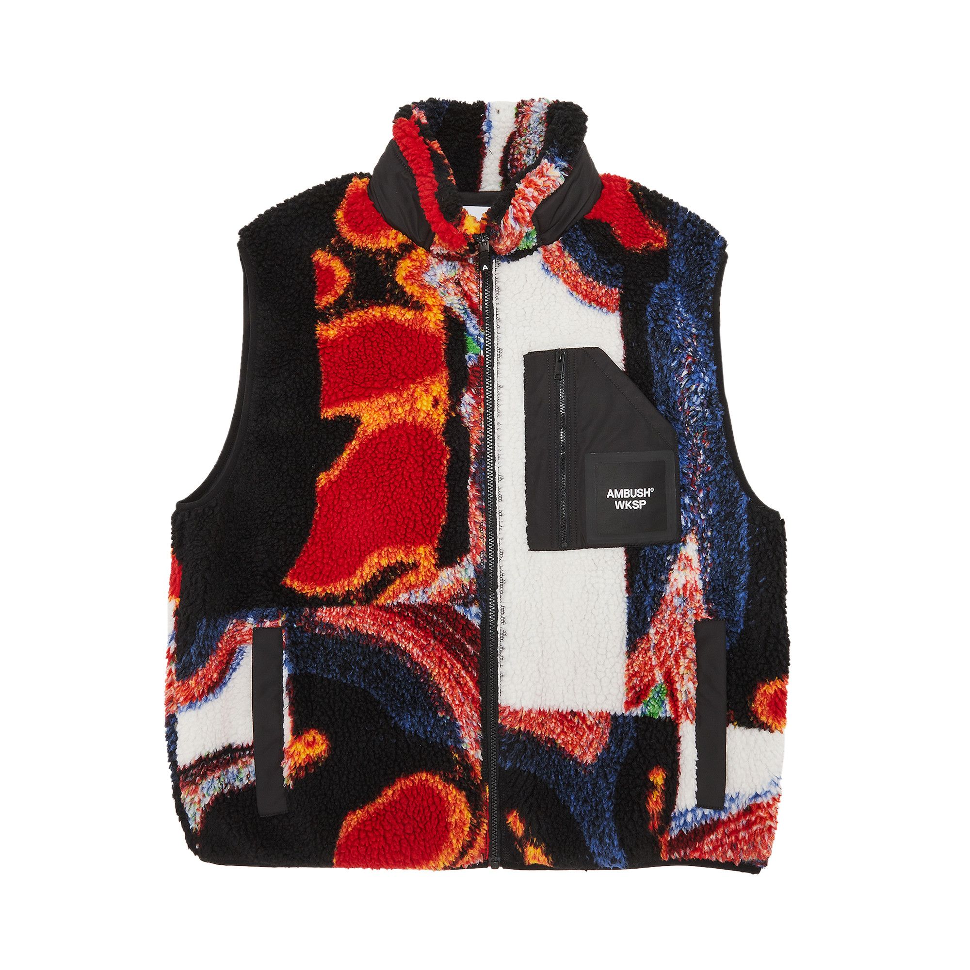 Buy Ambush Teddy Jacquard Vest 'Multicolor Black