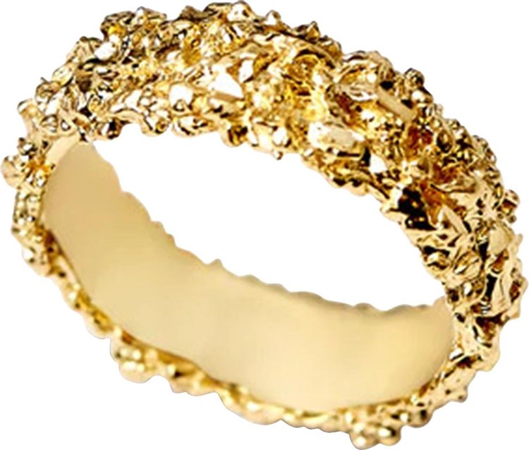 Veneda Carter VC007 Thin Pebbled Ring 'Gold Vermeil'