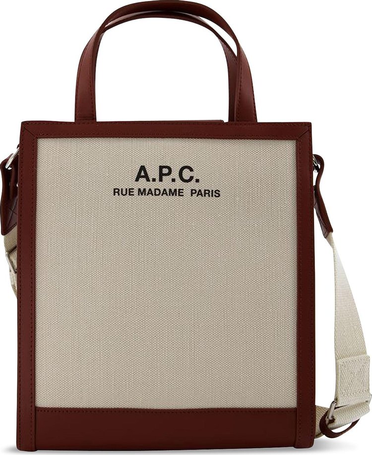 A.P.C. Logo Printed Open Top Tote Bag 'Beige'