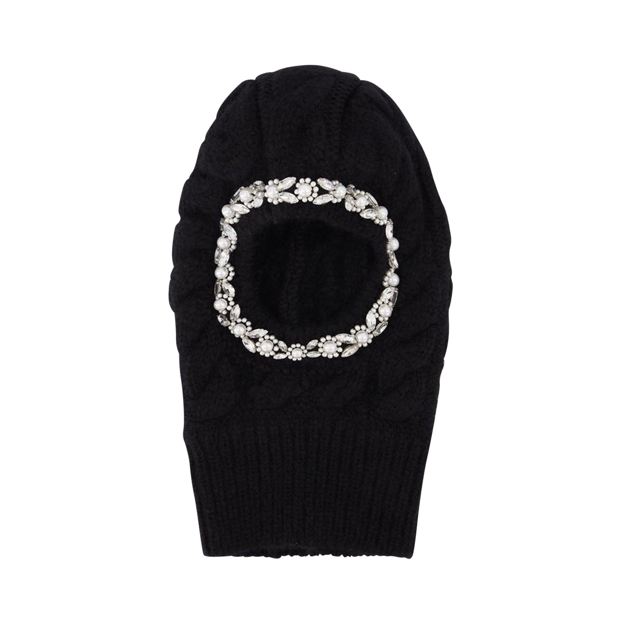 Buy Simone Rocha Black Beaded Balaclava 'Multicolor