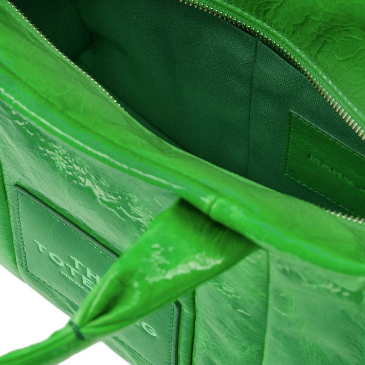 Marc Jacobs Shiny Crinkle Small Tote Bag Green