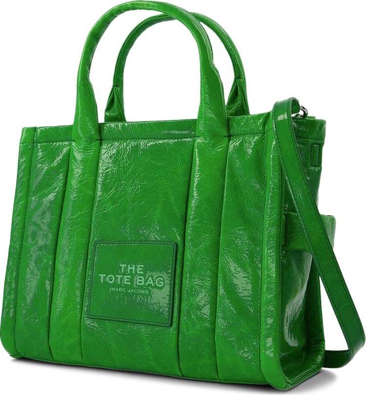 Marc Jacobs Shiny Crinkle Small Tote Bag Green