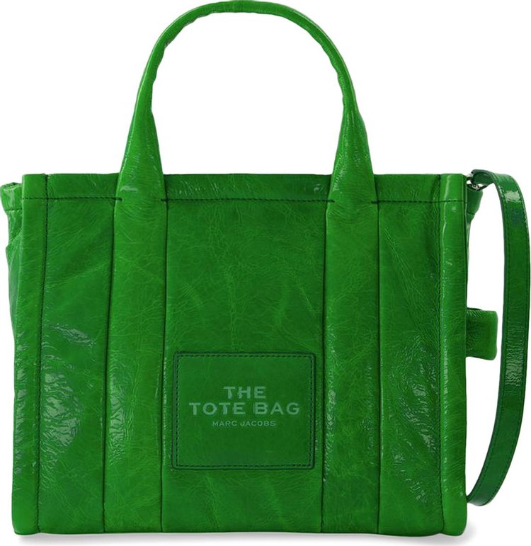Marc Jacobs Shiny Crinkle Small Tote Bag 'Green'