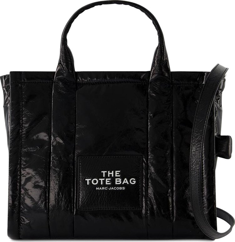 Marc Jacobs Shiny Crinkle Small Tote Bag 'Black'