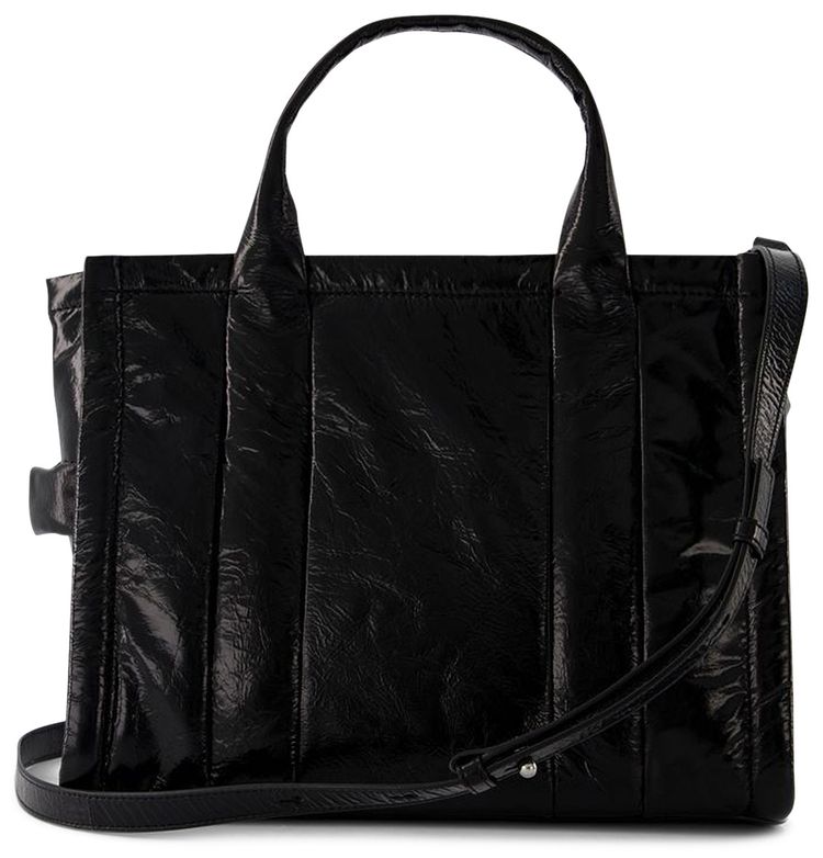 Marc Jacobs Shiny Crinkle Small Tote Bag Black