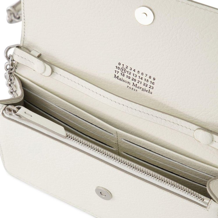 Maison Margiela Leather Fold Over Bag White