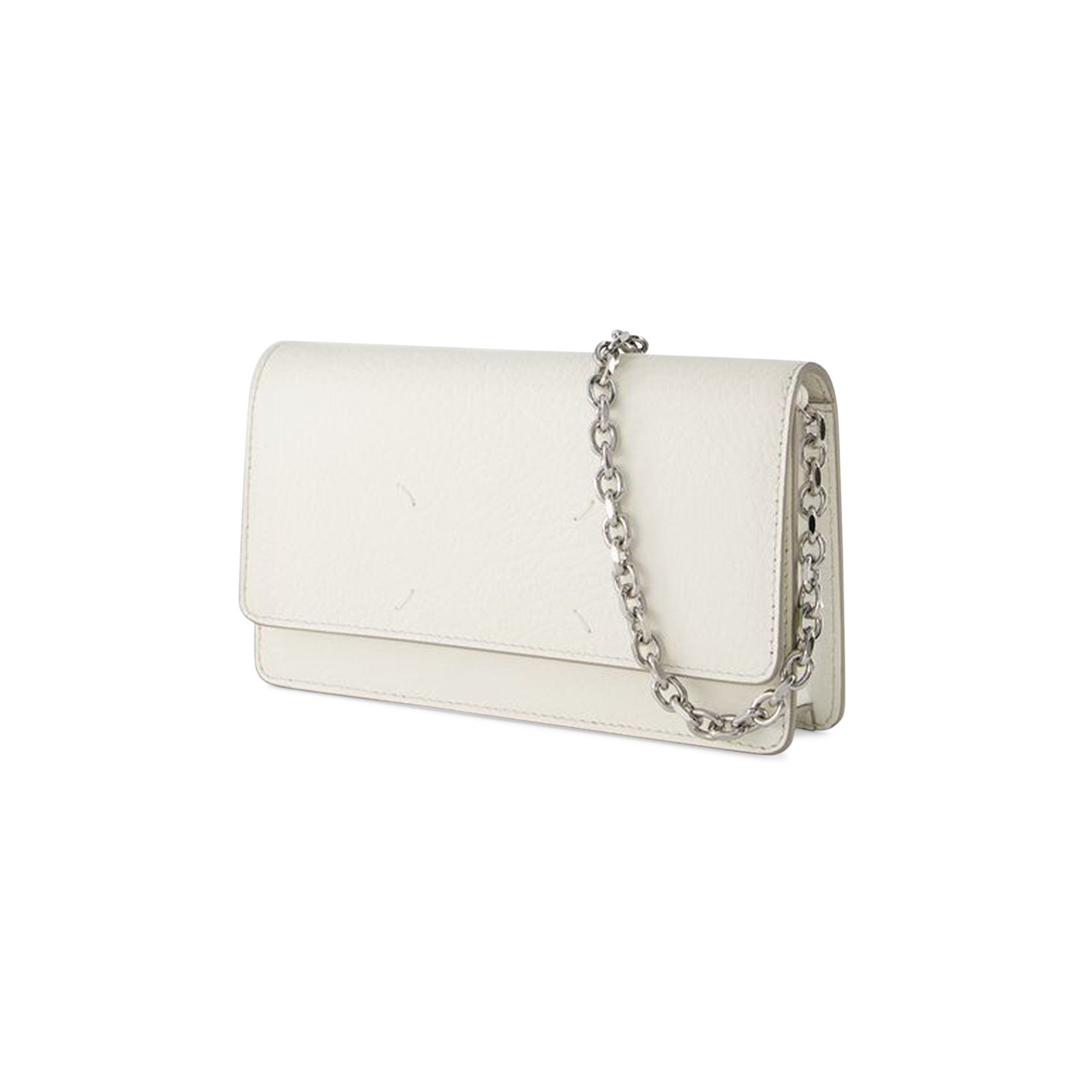 Buy Maison Margiela Leather Fold Over Bag 'White