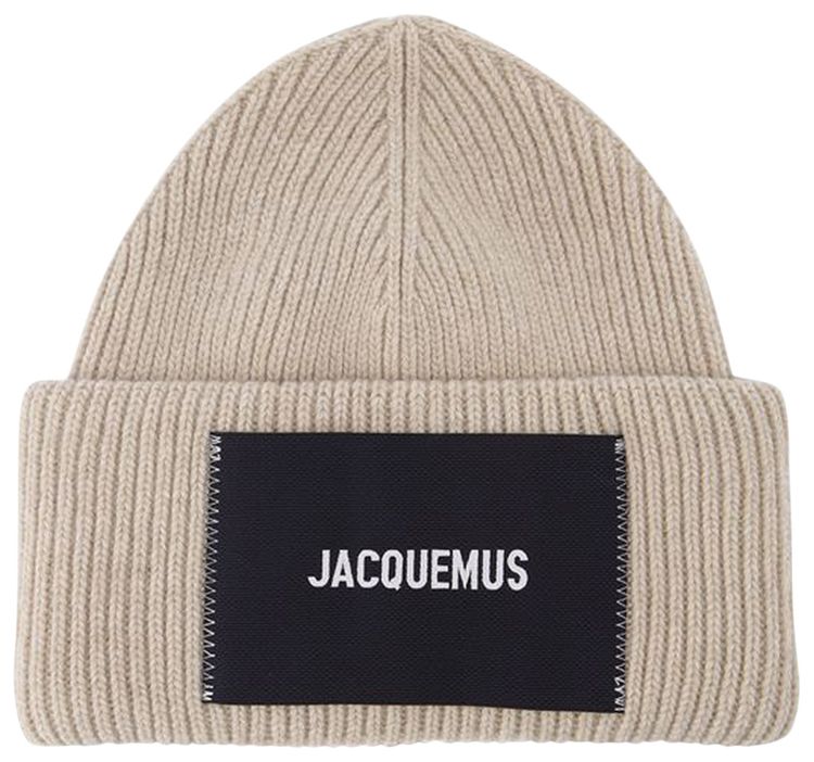 Jacquemus Ribbed beanie Beige
