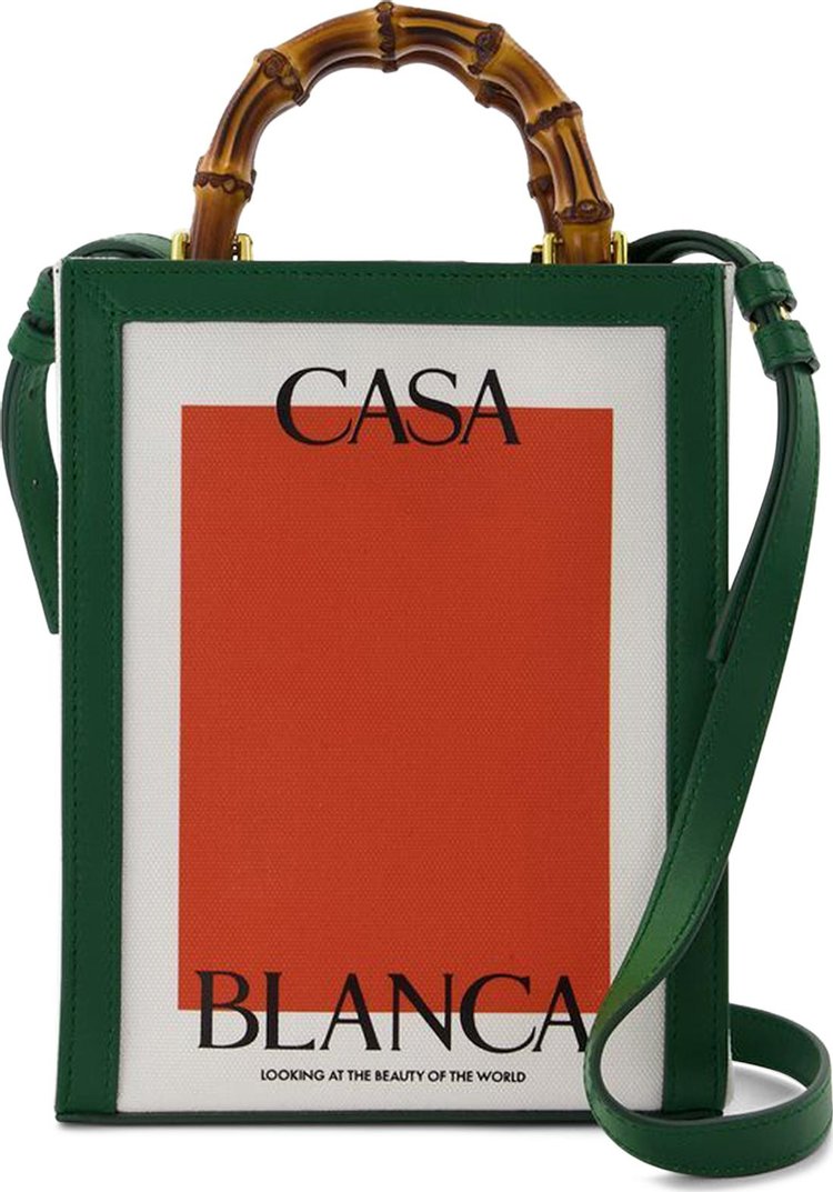 Casablanca Logo Printed Tote Bag 'Orange'