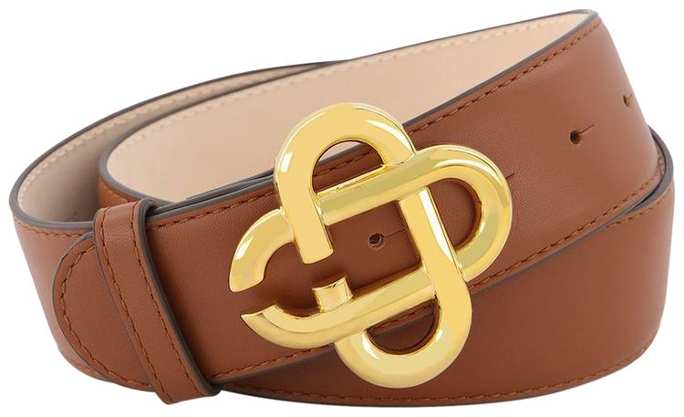 Casablanca Logo Buckle Belt Brown