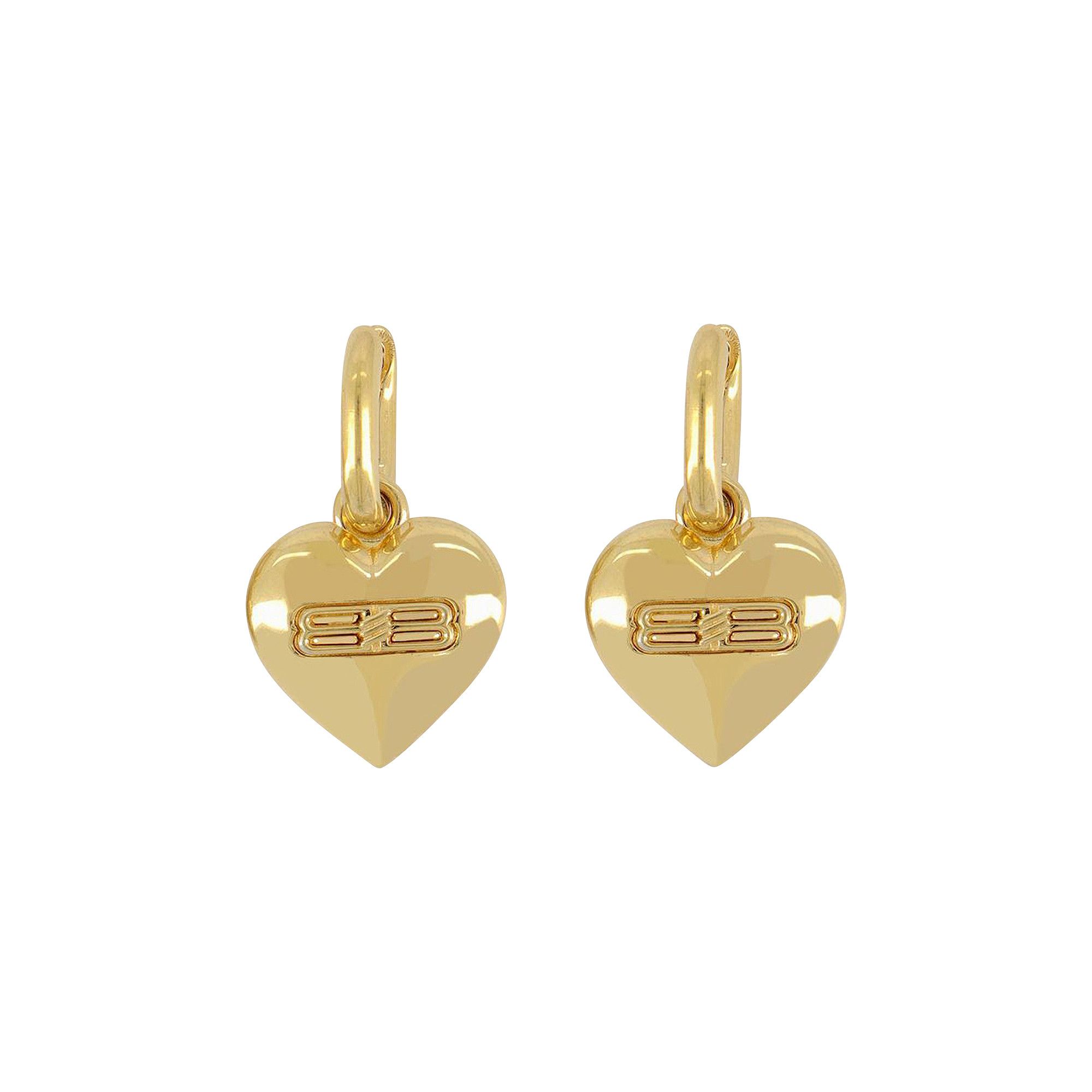 Buy Balenciaga BB Icon Heart Earrings 'Gold' - 700648 TZ99G