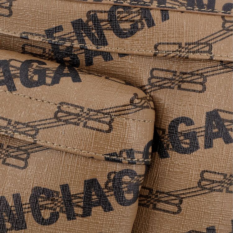 Balenciaga Signature Monogram Waist Bag Beige