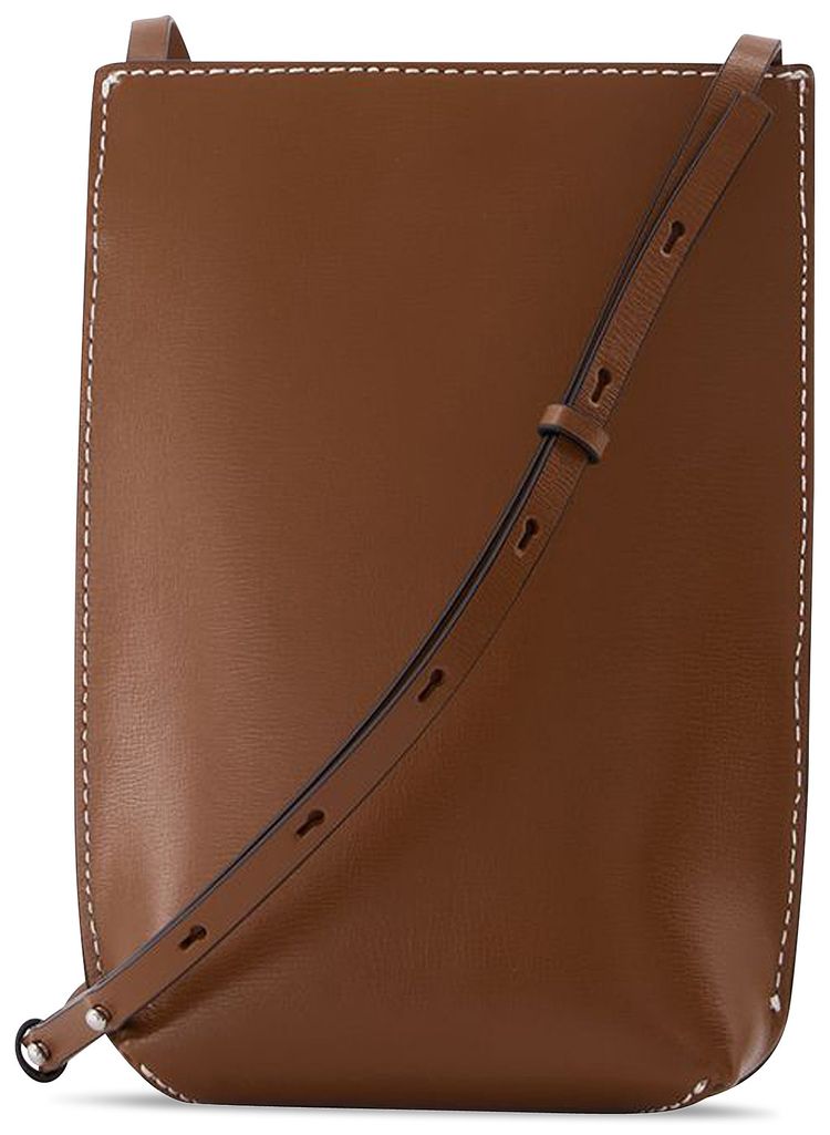 GANNI Banner Western Tote Bag Brown