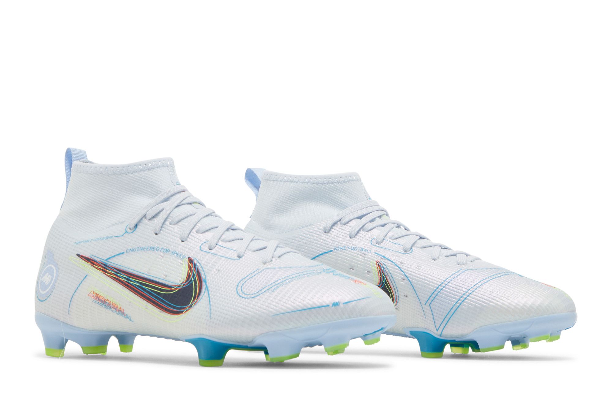 NIKE Mercurial Superfly Ⅳ CR AG-R 27 NIKE Mercurial Superfly IV 4 CR7 AG-R Silver Soccer Cleats