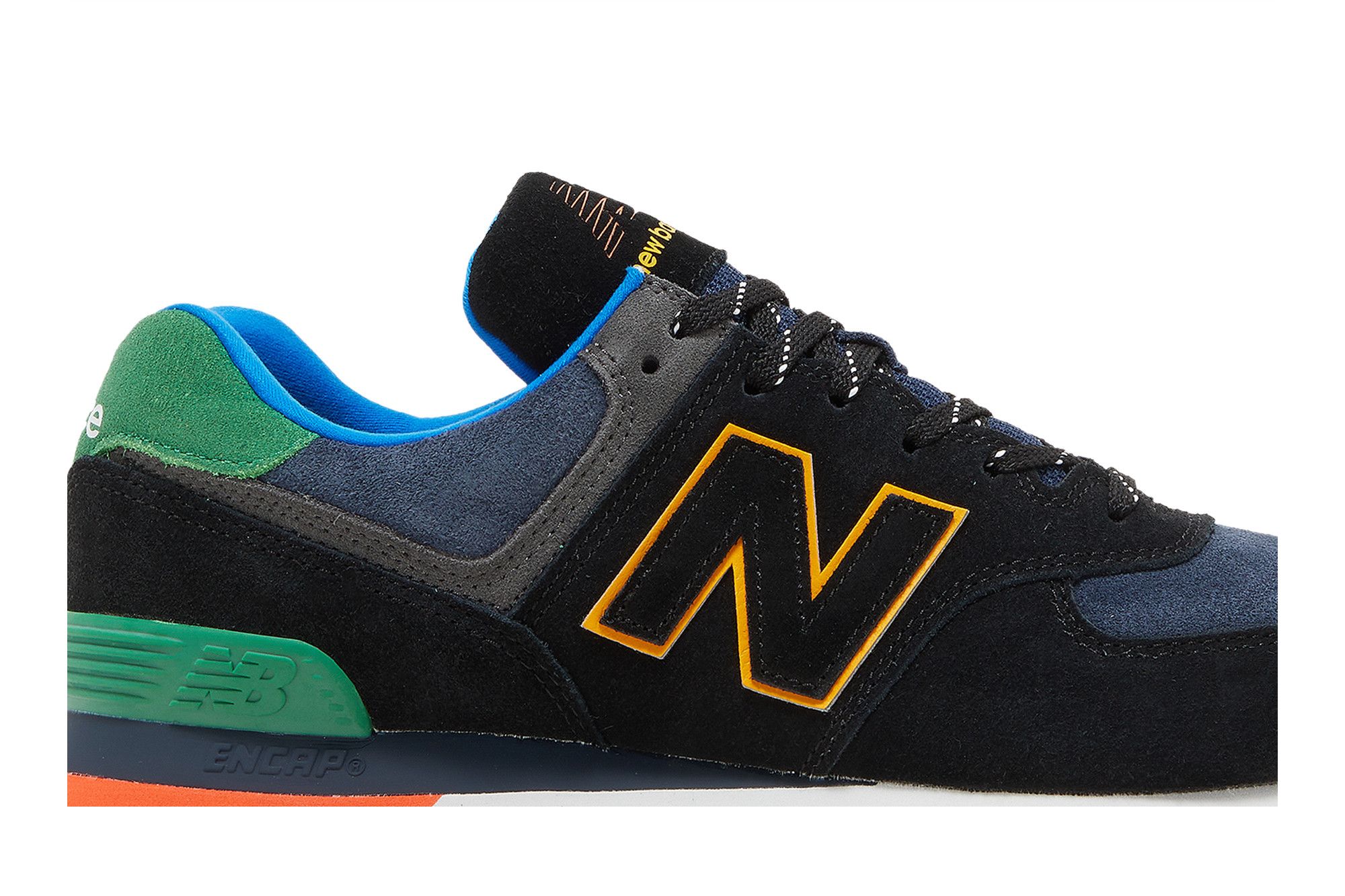 New Balance Men s 574 Black Green Size 9