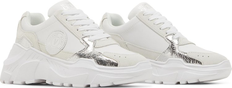 Versace Wmns Speedtrack Sneaker V Emblem   White Silver