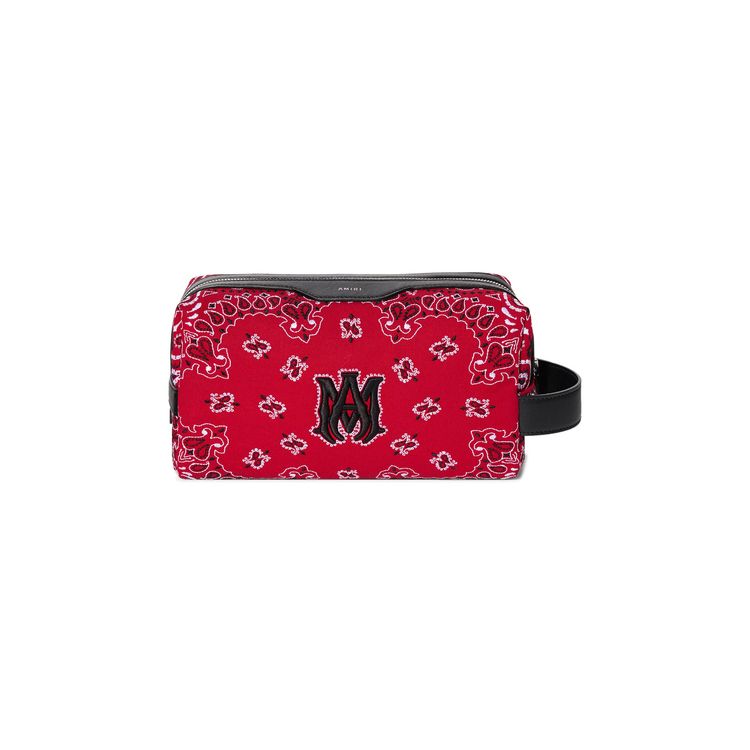Amiri Bandana Embroidered Dopp Kit Red