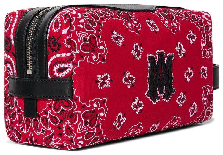 Amiri Bandana Embroidered Dopp Kit Red