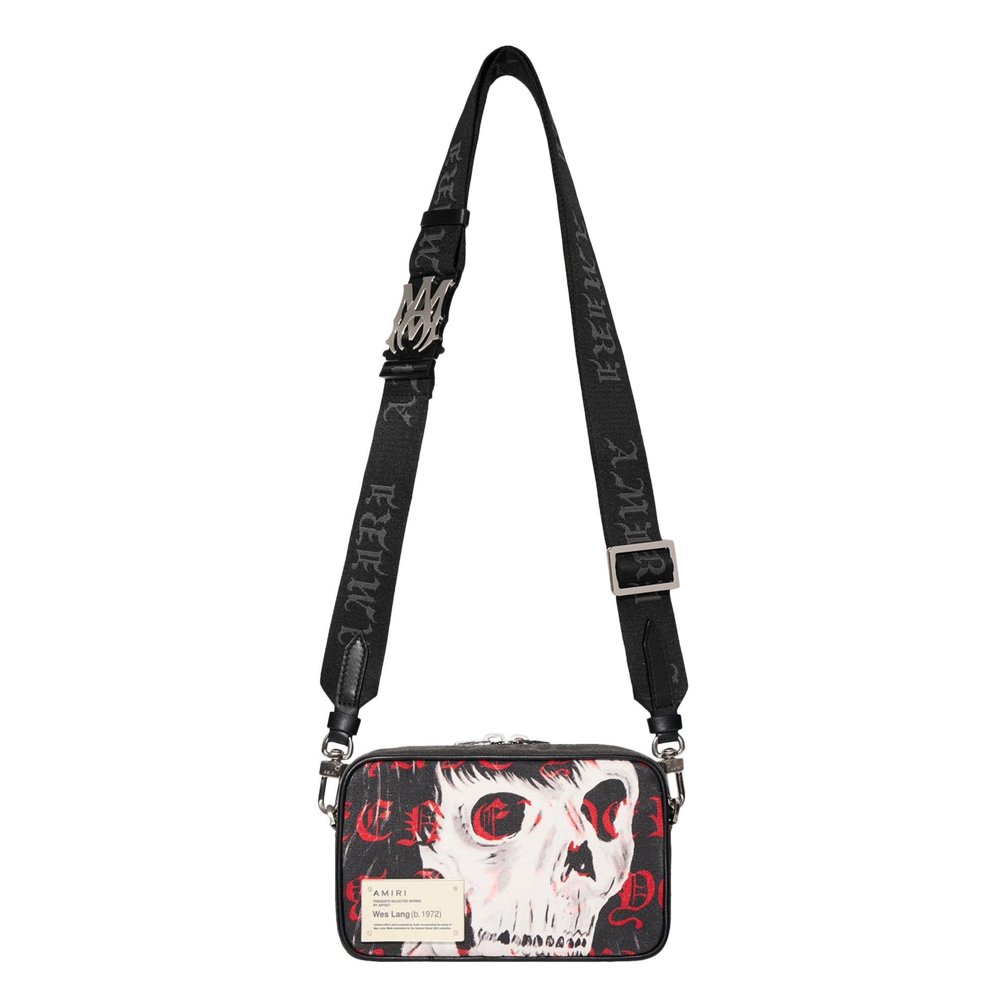 Buy Amiri x Wes Lang Skull Camera Bag 'Black/Red' - AW22MCC001 009