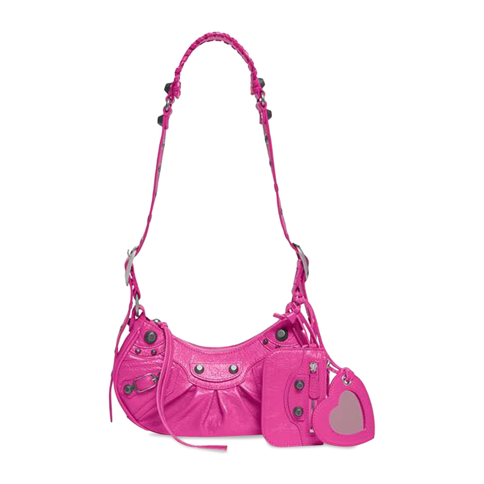 Pink and Red Leather Aren Animal Print Shoulder Bag| COLOGNESE 1882