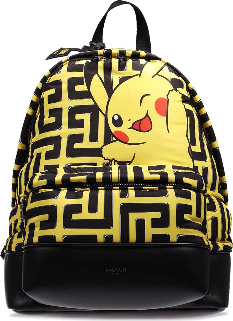 Balmain x Pokemon City Backpack 'Idf Jaune Pokemon/Noir'