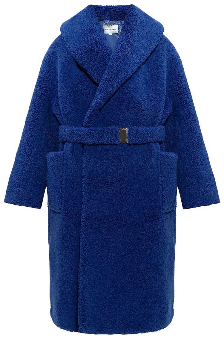 Casablanca Shearling Robe Blue