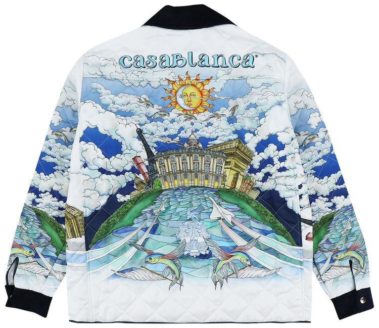 Casablanca Printed And Quilted Hunting Jacket Le Vol Ideal