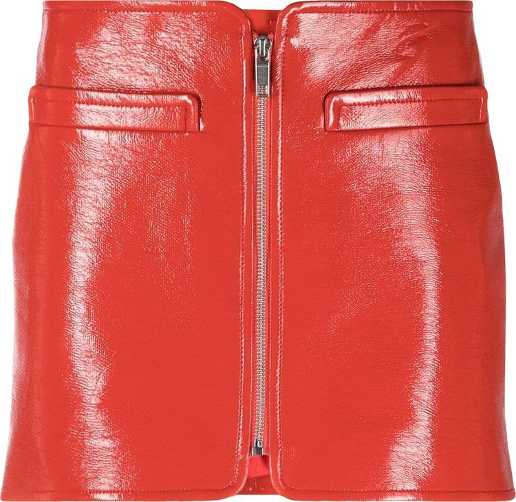 Courrèges Vinyl Swallow Skirt 'Heritage Red'
