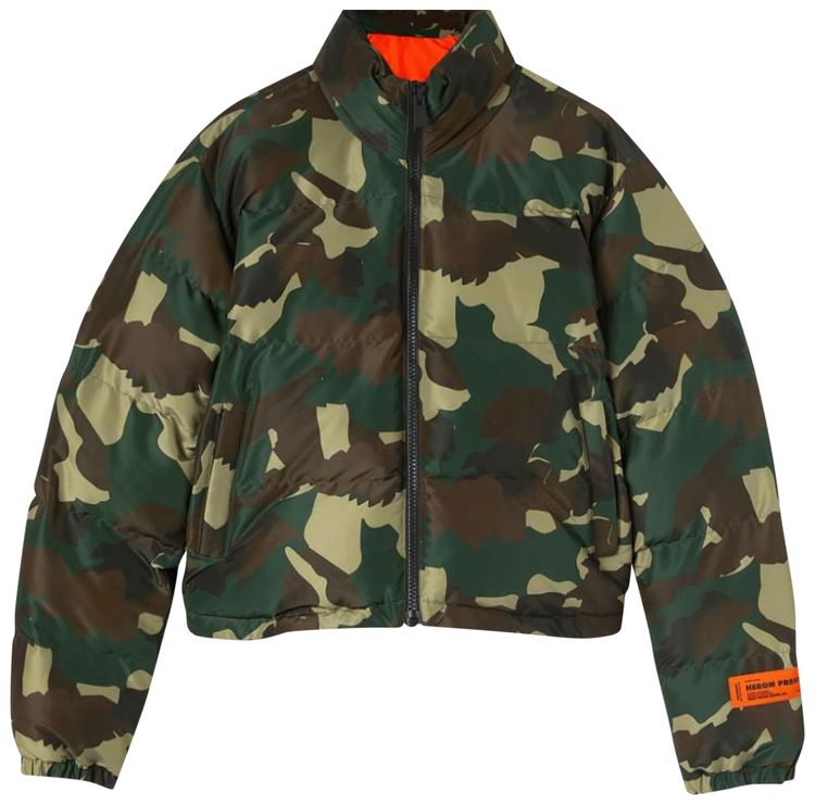 Heron Preston Camo Puffer Camo Green