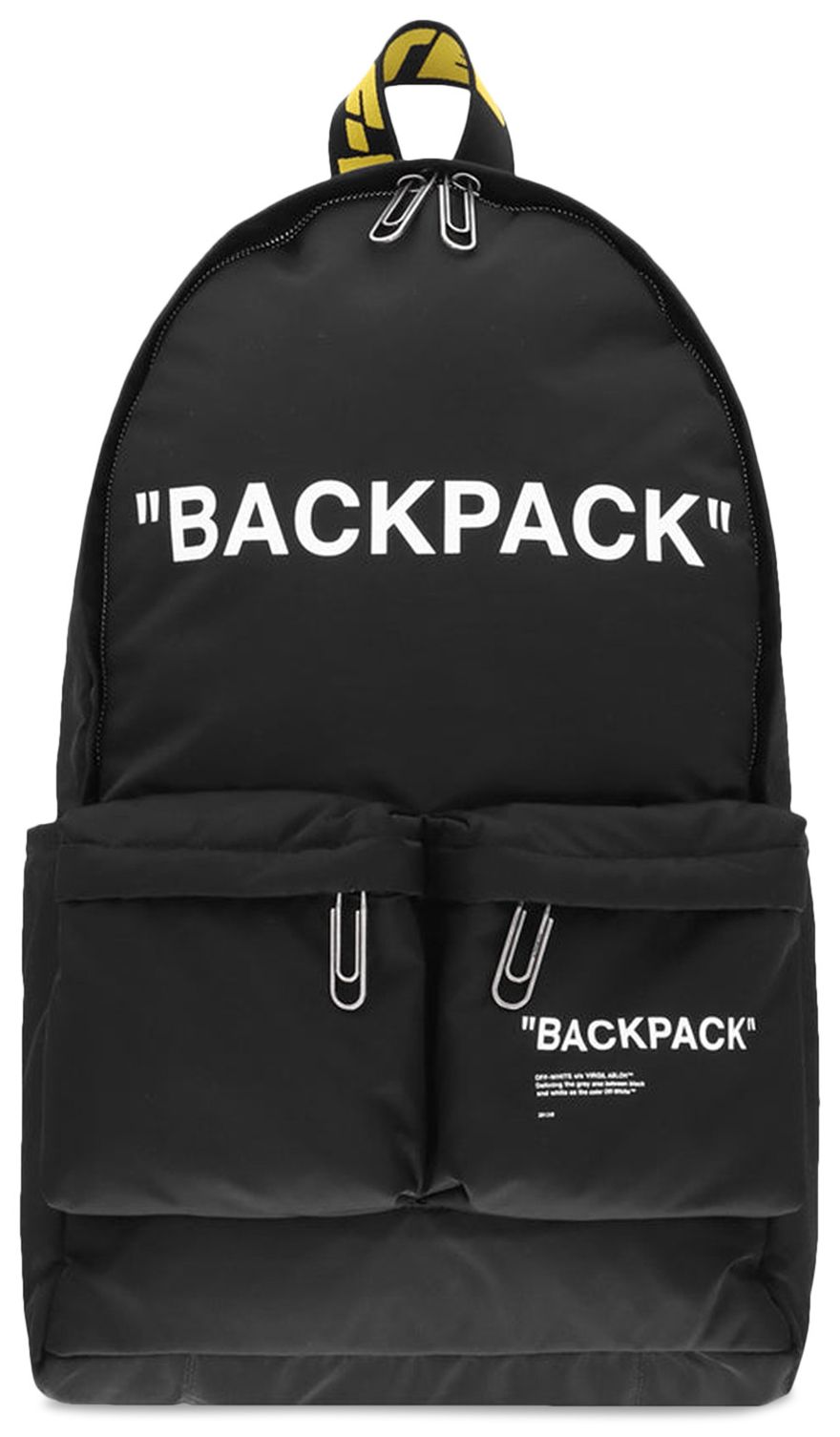 Buy OffWhite Quote Backpack 'Black/White' OMNB003F22FAB0041001 GOAT
