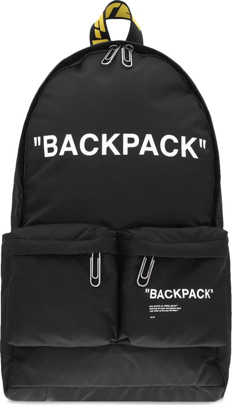 Buy Off-White Logo Backpack 'Black/White' - OMNB003E20FAB0011001