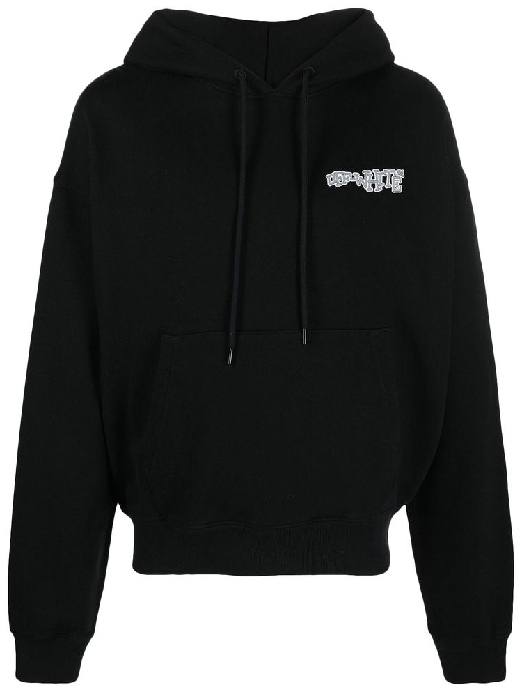 Off White Carlos Arrow Over Hoodie BlackWhite