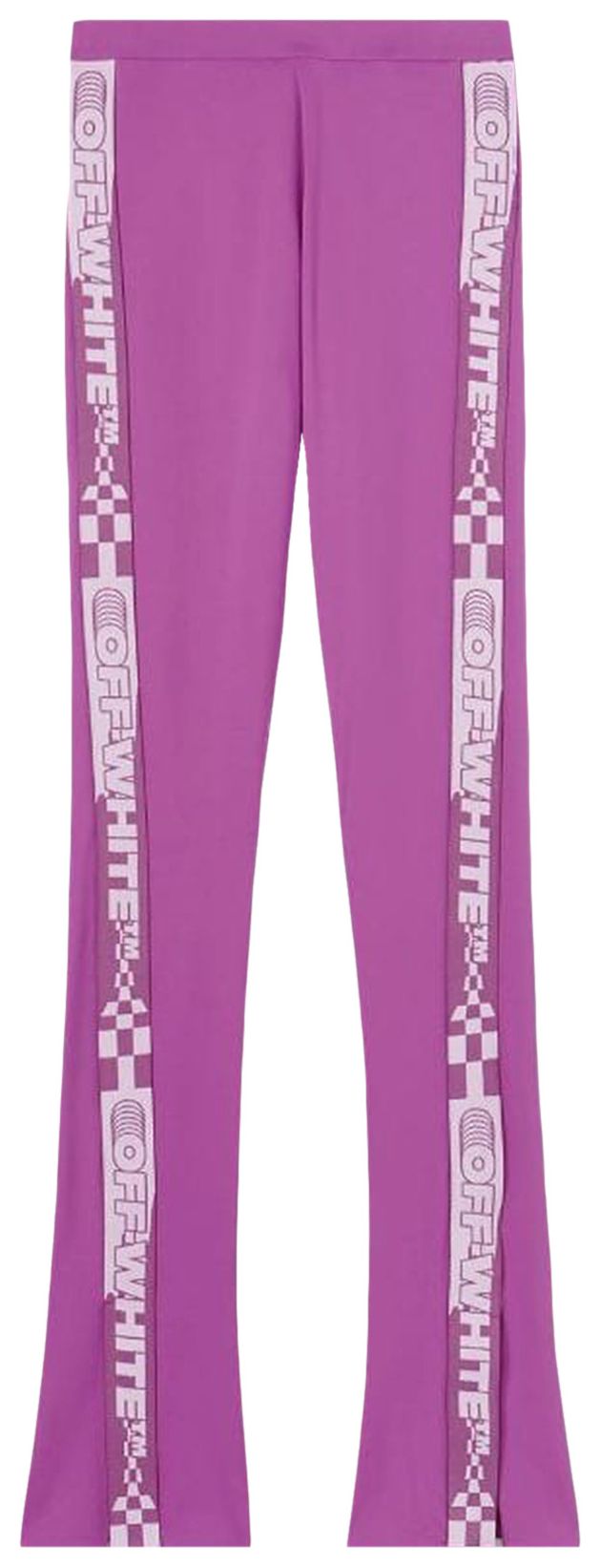 Off White Logo Band Split Leggings Fuchsia