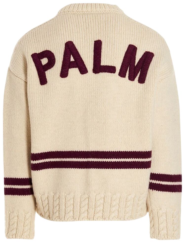 Palm Angels College V Neck Sweater ButterPurple