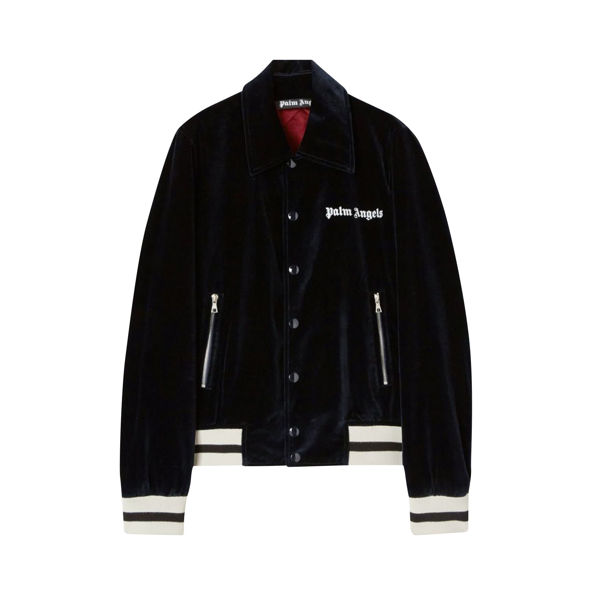 Buy Palm Angels Sunday Baseball Jacket Indigo Off White
