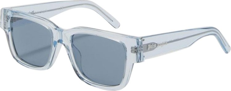 Palm Angels Newport Sunglasses Crystal Light Blue